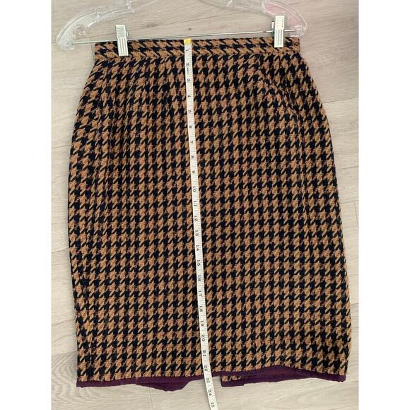 Vintage 1980 Christian Dior Herringbone Wool 2pc Set - Picture 8 of 10